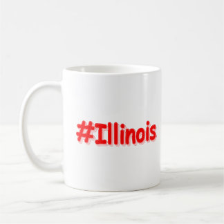 Caneca De Café "#Illinois " Design bonito. Comprar Agora