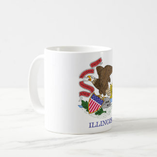 Caneca De Café Illinois Flag