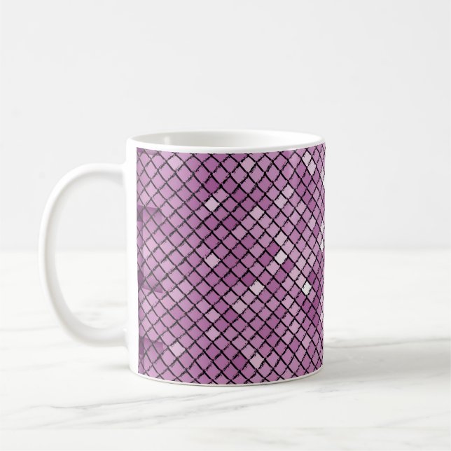 Caneca De Café Illustration background carbon with a frame of dif (Esquerda)