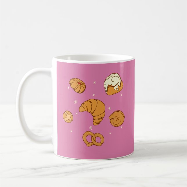 Caneca De Café Illustration of bread  (Esquerda)