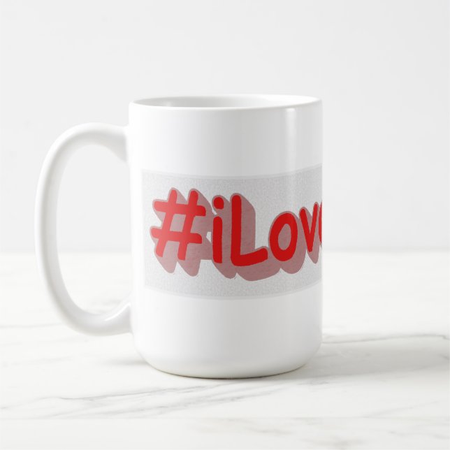 Caneca De Café "#iLoveIllinois " Design bonito. Comprar Agora (Esquerda)