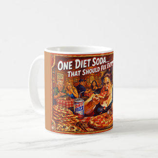 Caneca De Café “Ilusões da Dieta” – Um Retrato da Autoilusão