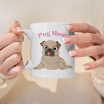 Caneca De Café Ilustração Adorável de Pug Foto Personalizada "Pug<br><div class="desc">Design com o tema de um vovô adorável,  com uma ilustração doce e engraçada de um cachorrinho. Este design pode ser facilmente personalizado com o seu texto de escolha e fotografia de animais de estimação.</div>
