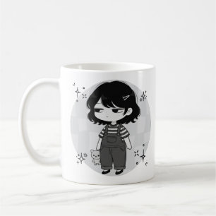Caneca De Café Ilustração Aestética de Chibi Menina Além do Limit