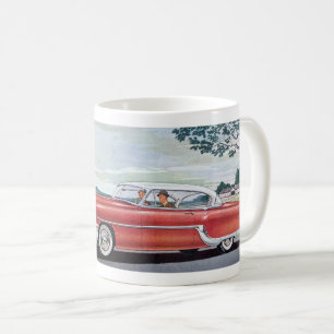CANECA DE CAFÉ ILUSTRAÇÃO AUTOMÓVEL VINTAGE NOSTALGIA