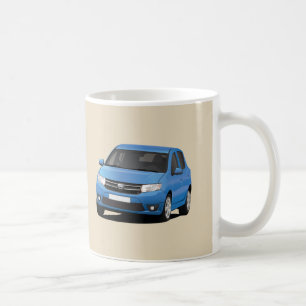 Caneca De Café Ilustração Azul Dacia Sandero II