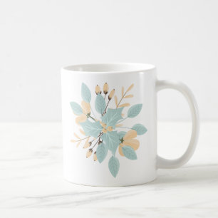 Caneca De Café Ilustração Botânica de Inverno de Pastel de Cerco 