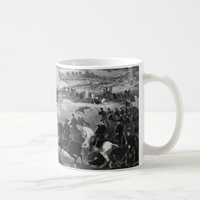Caneca De Café Ilustração da batalha de Gettysburg (Direita)