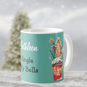 Caneca De Café Ilustração da Casa Mágica Jingle My Bells 11oz