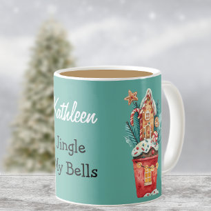 Caneca De Café Ilustração da Casa Mágica Jingle My Bells 11oz