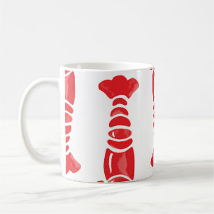 Caneca De Café Ilustração da lagosta: Backgrou Sem Costura