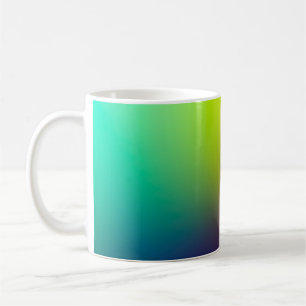 CANECA DE CAFÉ ILUSTRAÇÃO DA LUZ VERDE E AZUL