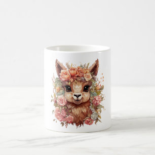Caneca De Café Ilustração da Natureza de Lhama – Desenho de Anima