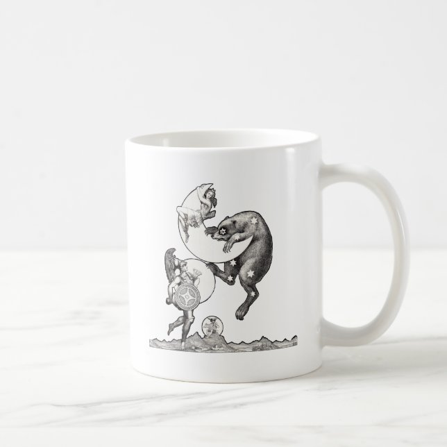 Caneca De Café Ilustração da Noite de Deus do Universo Celestial  (Direita)