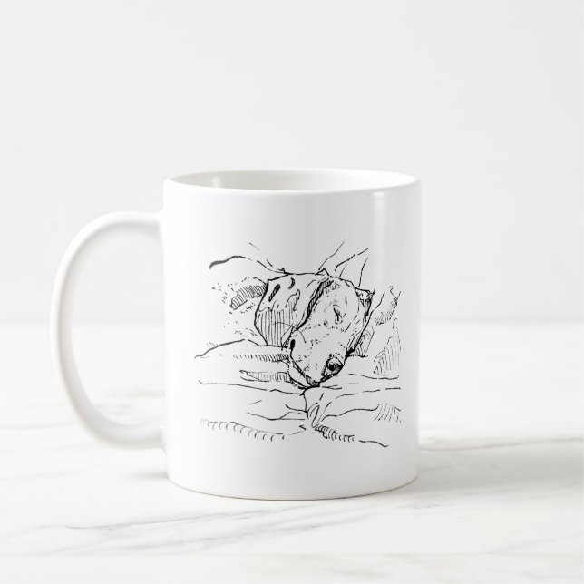 Caneca De Café Ilustração de Amante de Cachorro Beagle  (Esquerda)