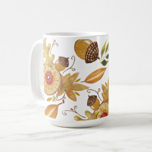 Caneca De Café Ilustração de Aquarela de Alcance Laranja