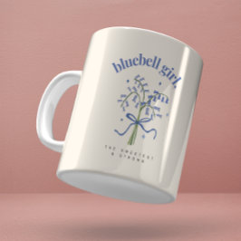 Caneca De Café Ilustração de Aquarela do Flor Bluebell