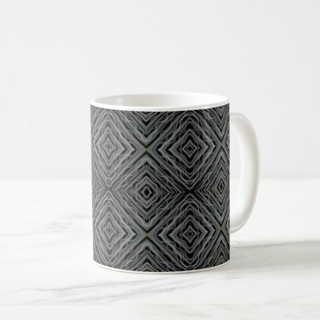 Caneca De Café Ilustração de Arte Abstrato Moderna de Ritmo Pulsa (Frente Esquerda)