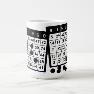 Caneca De Café Ilustração de arte do jogo de chips de cartões de