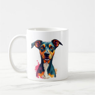 Caneca De Café Ilustração de Arte Pop de Retrato Colorido de Cach