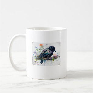 Caneca De Café Ilustração de Aves da Vida Selvagem   Natureza Art