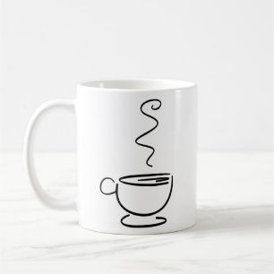 Caneca De Café Ilustração de Bebida Abstrata de Café