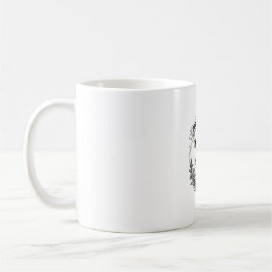 Caneca De Café Ilustração de Bezerro de Aniversário Gravação Vint