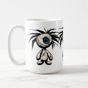 Caneca De Café Ilustração de Boneca Voduí Cute e Assustadora