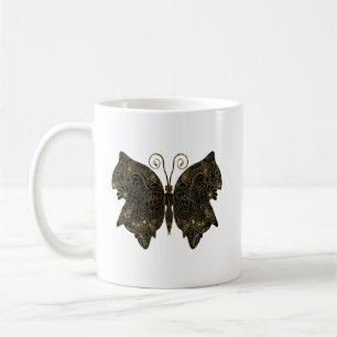 Caneca De Café Ilustração de Borboleta Natureza Inseto