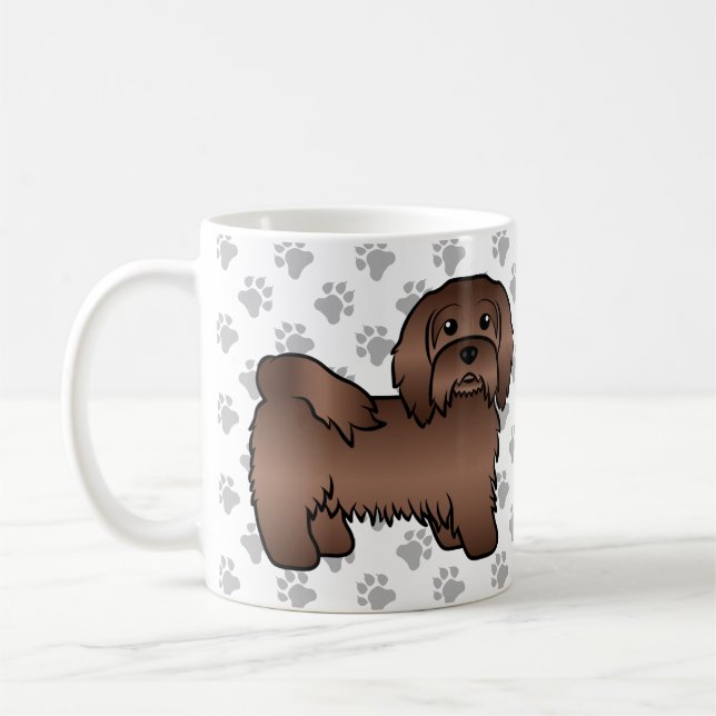 Caneca De Café Ilustração de cachorro de desenho animado fofo da  (Esquerda)