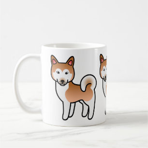 Caneca De Café Ilustração De Cachorro Malamuto Do Alasca Vermelho
