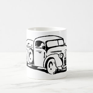 Caneca De Café Ilustração de Caminhonete de Fazenda Vintage