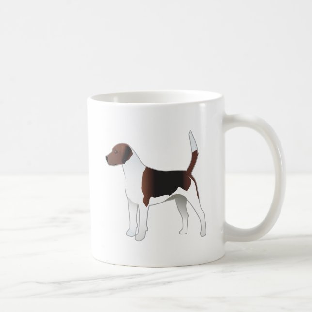 Caneca De Café Ilustração de Cão-Cão-Cão-Caça-Básico de Harrier (Direita)