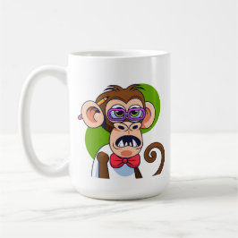 Caneca De Café Ilustração de Cartoon Mackey Engraçado