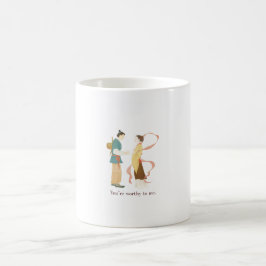 Caneca De Café Ilustração de Casal Elegante Você é Digno
