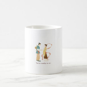Caneca De Café Ilustração de Casal Elegante Você é Digno