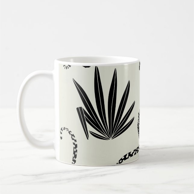 Caneca De Café Ilustração de Chita Minimalista (Esquerda)