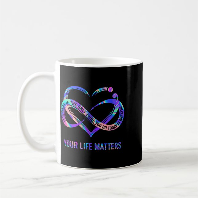 Caneca De Café Ilustração de Conscientização sobre Saúde Mental (Esquerda)