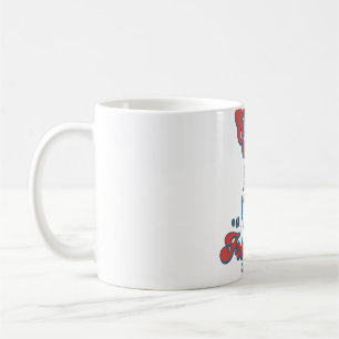 Caneca De Café Ilustração de Corgi e Café Vintage Retro Design