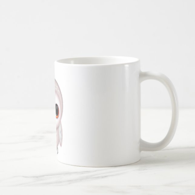 Caneca De Café Ilustração de Coruja Pequenina Fofa (Direita)