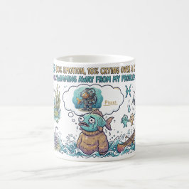 Caneca De Café Ilustração de desenho animado do signo do zodíaco