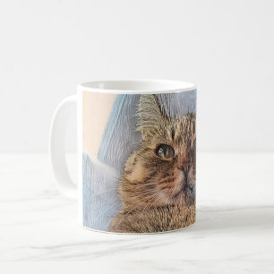 Caneca De Café Ilustração de Design de Gato Tigre