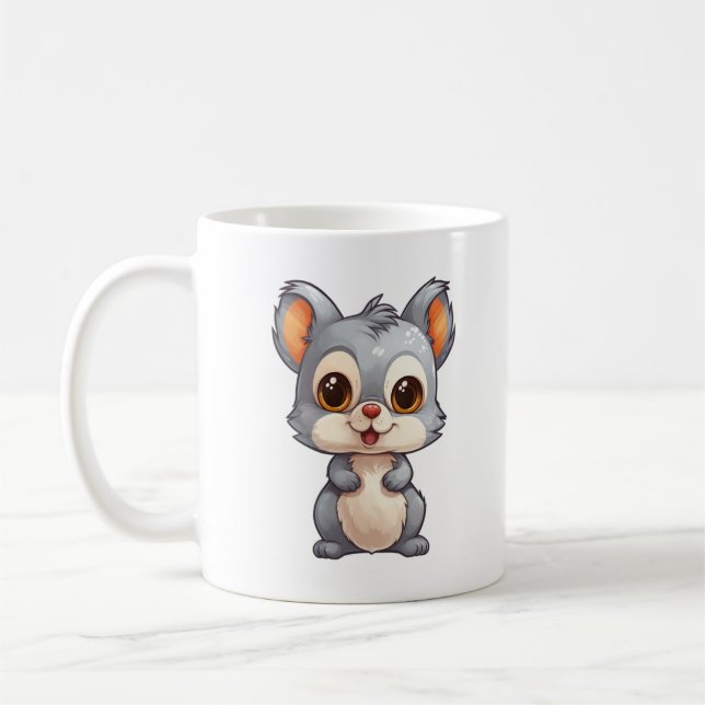 Caneca De Café Ilustração de esquilo de desenho animado (Esquerda)