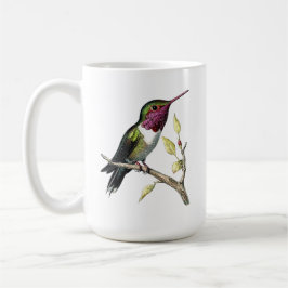 Caneca De Café Ilustração de Hummingbird de Vintage Anna