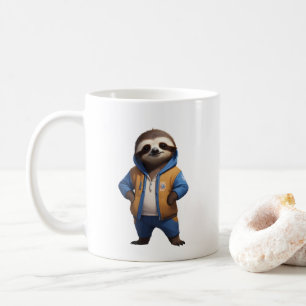Caneca De Café Ilustração de Lama Amigável
