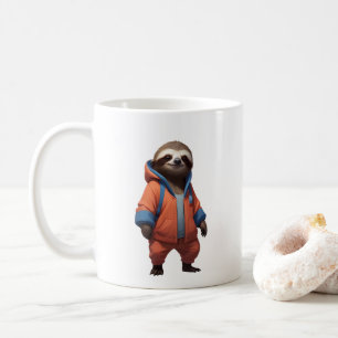 Caneca De Café Ilustração de Lama Bonita e Amiga