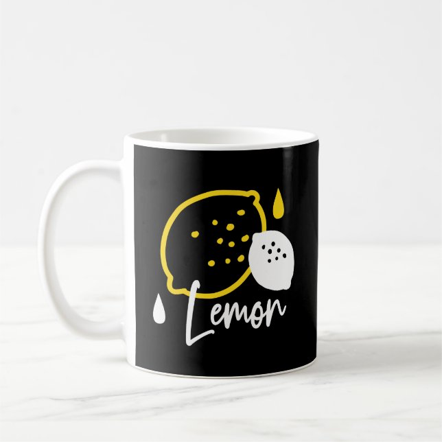 Caneca De Café Ilustração de Limão de abstrato - Citrinos frescos (Esquerda)