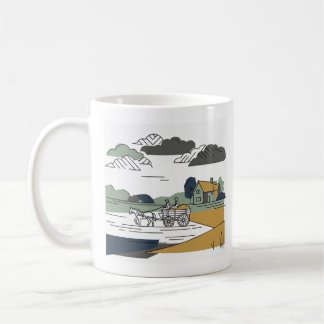 Caneca De Café Ilustração de Linha do Carro de Feno de Constable