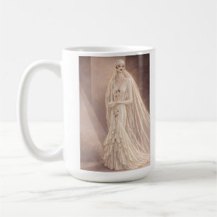 Caneca De Café Ilustração de Moda Nupcial Art Déco Vintage