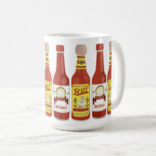 Caneca De Café Ilustração de molho quente picante em gatos boni